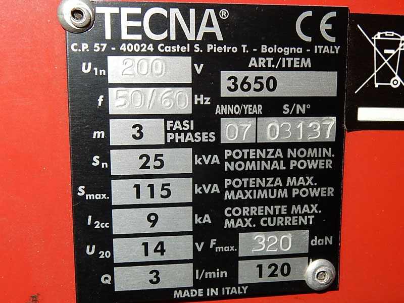 148207 ポータブルスポット溶接機 TECNA 2007 ART-3650の写真15
