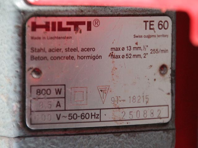 194851 ハンマードリル HILTI  TE60の写真6