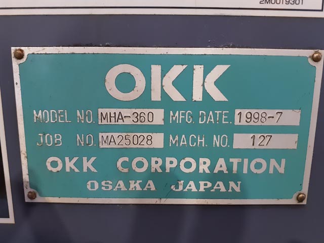 194900 NC立フライス盤 大阪機工 1998 MHA-360の写真8