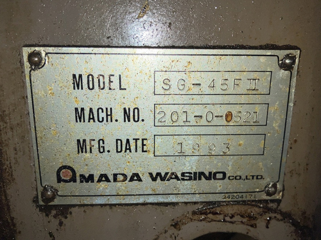 209839 成形研削盤 アマダ 1993 SG-45FIIの写真5
