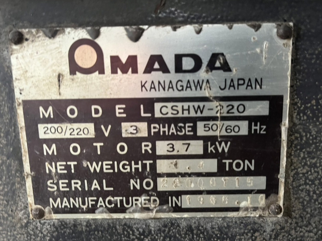 214047 コーナーシャー アマダ 1988 CSHW-220の写真9