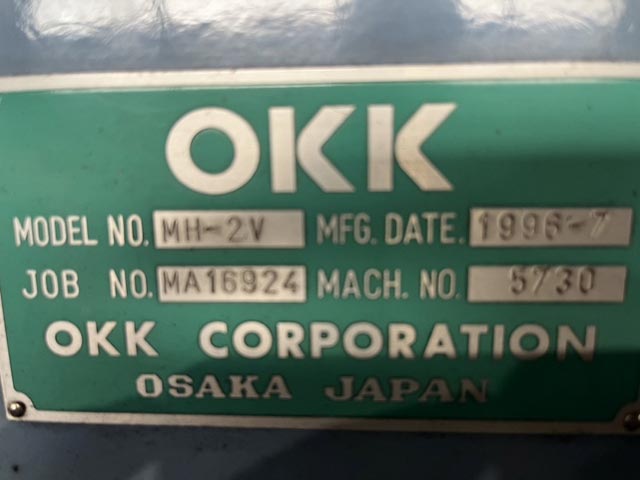 214639 立フライス盤 大阪機工 1996 MH-2Vの写真3