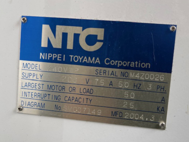 219037 立型マシニングセンタ 日平トヤマ 2004 Z40VWPの写真7