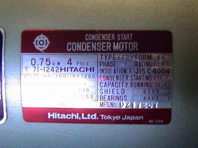 152185 レシプロコンプレッサー 日立産機  SOP-7Sの写真4