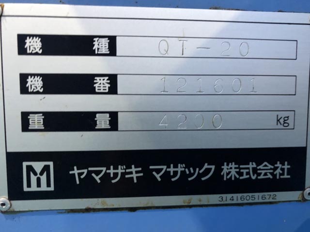 186890 NC旋盤 ヤマザキマザック  QT-20の写真7