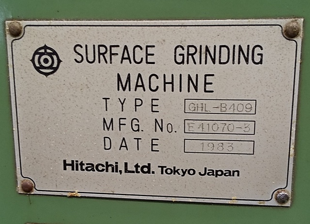 193710 平面研削盤 日立精工 1983 GHL-B409の写真4