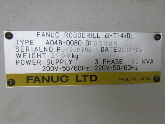 210465 ロボドリル ファナック 2004 α-T14iDLの写真6