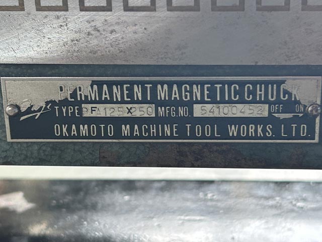 210549 可傾式永磁チャック 岡本  PFA-125x250の写真7
