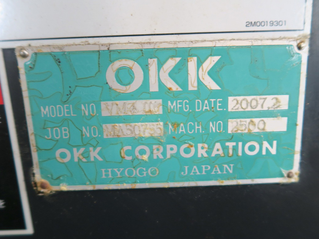 213456 立型マシニングセンタ 大阪機工 2007 VM4IIIの写真6