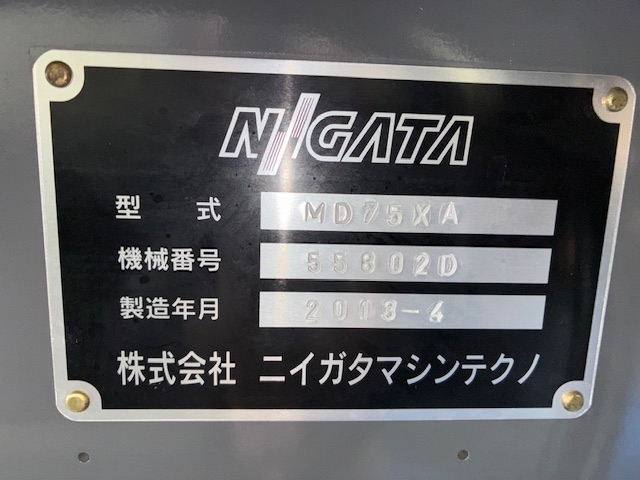 214965 射出成形機 新潟鉄工 2013 MD75XAの写真9