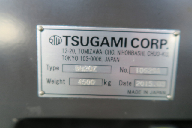 215181 NC旋盤 ツガミ 2015 BH20Zの写真7