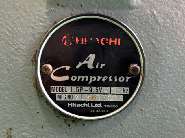 219137 レシプロコンプレッサー 日立産機 1988 1.5P-9.5V6の写真6