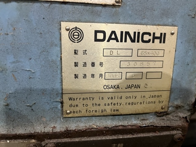 220055 NC旋盤 大日金属 2005 DL65x400の写真10